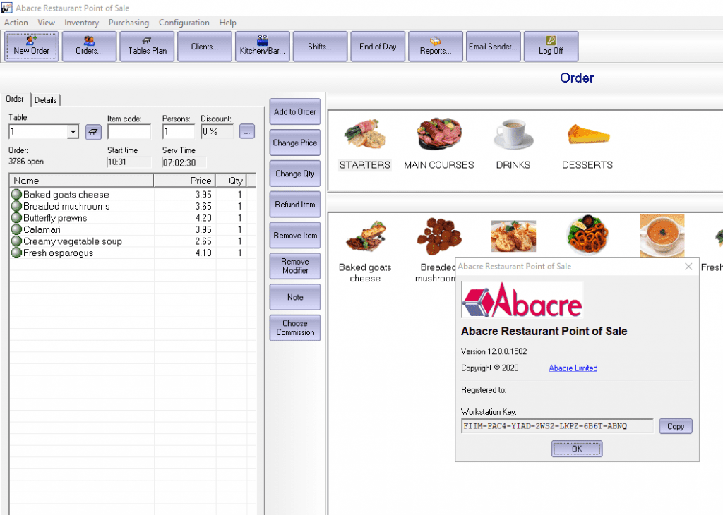 Abacre restaurant Point of sale crack