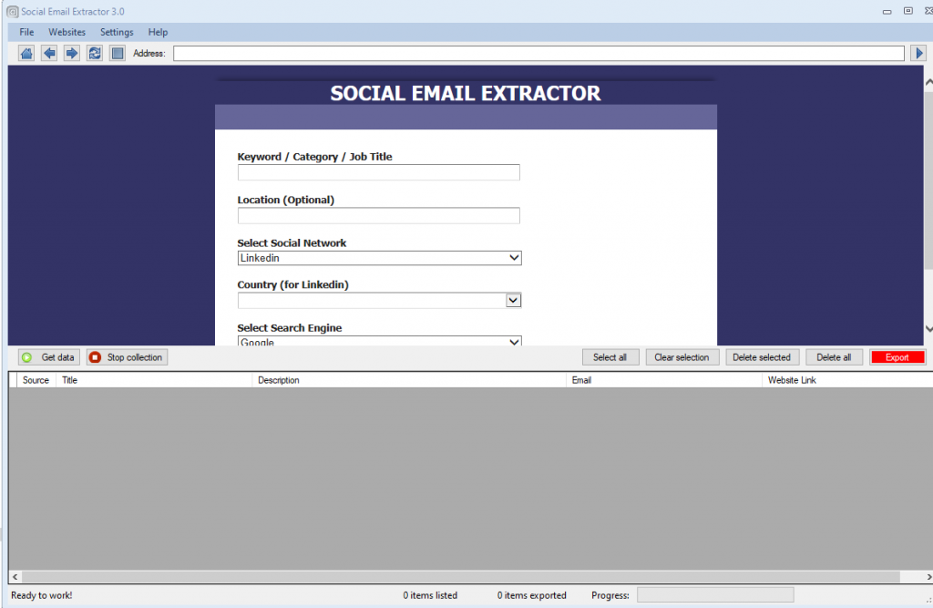 Social Email Extractor v3.5.0 Cracked